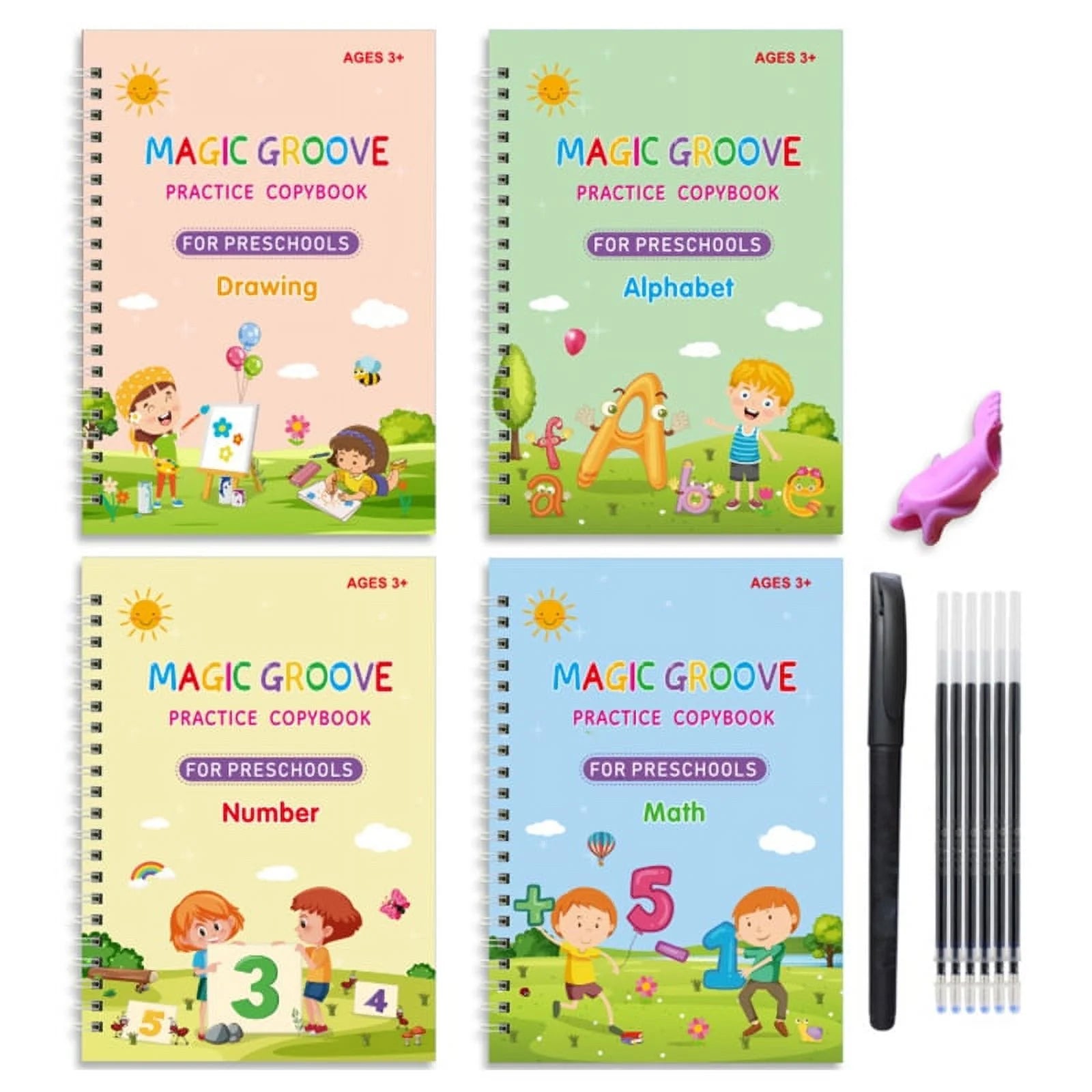 Reusable Writing Groove Practice Copybook for Kids Ages 3+ – Preschool  Writers